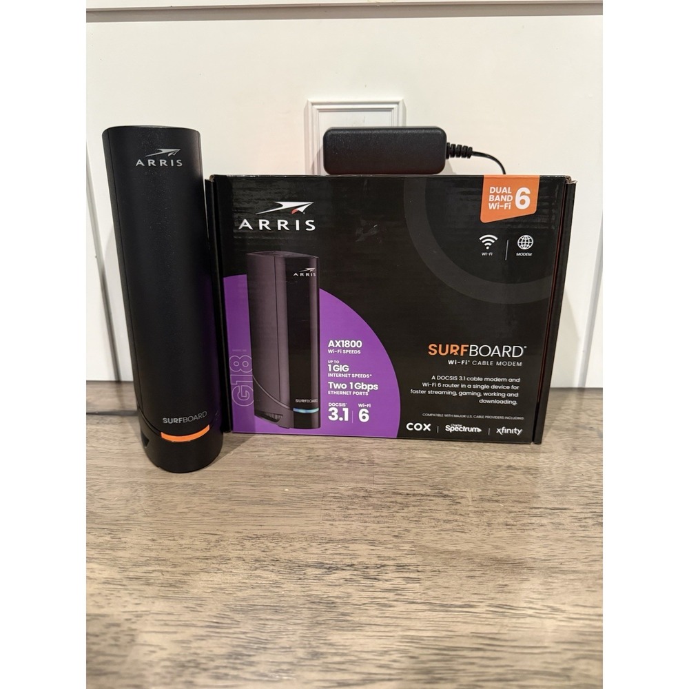 #ARRIS Cable Modem Router Combo SurfBoard AX1800 DOCSIS 3.1 Wi-Fi 6 NOB